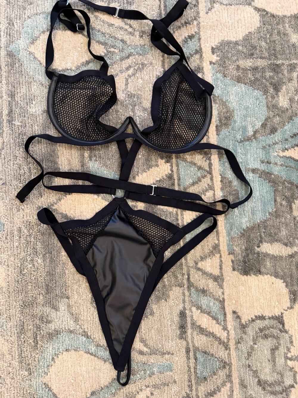 Mapale Black One Piece Lingerie L/XL NEW